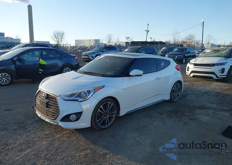 2016 Hyundai Veloster Turbo z USA, uszkodzony, nr VIN KMHTC6AE4GU289867